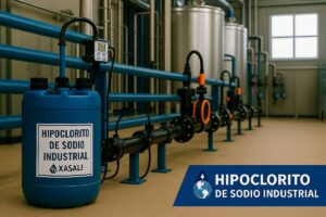 Sistema de tratamiento de agua con hipoclorito de sodio al 13 industrial Xasali.