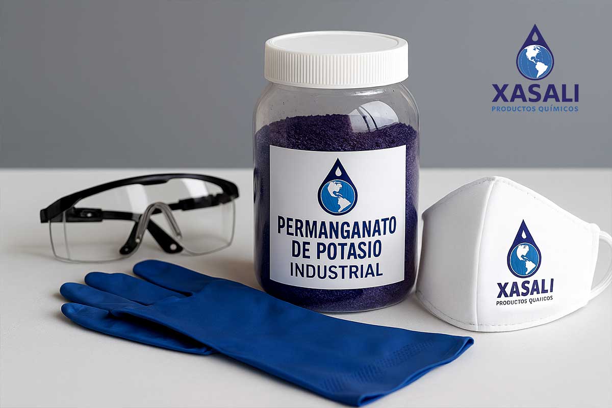 Equipo de protección personal para manejar Permanganato de Potasio Industrial
